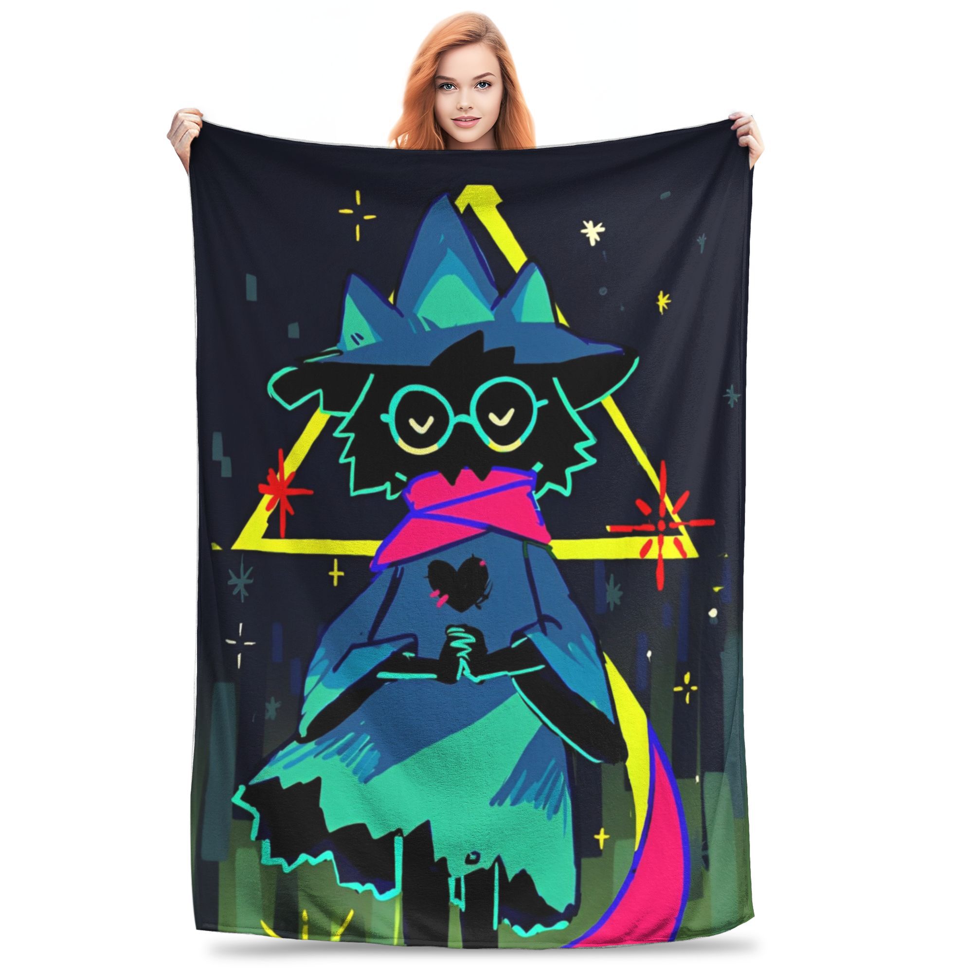 

Jevil Energy Drink Deltarune Fleece Throw Blankets Blanket for Sofa Bedroom Warm Bedding Throws, 30x40in