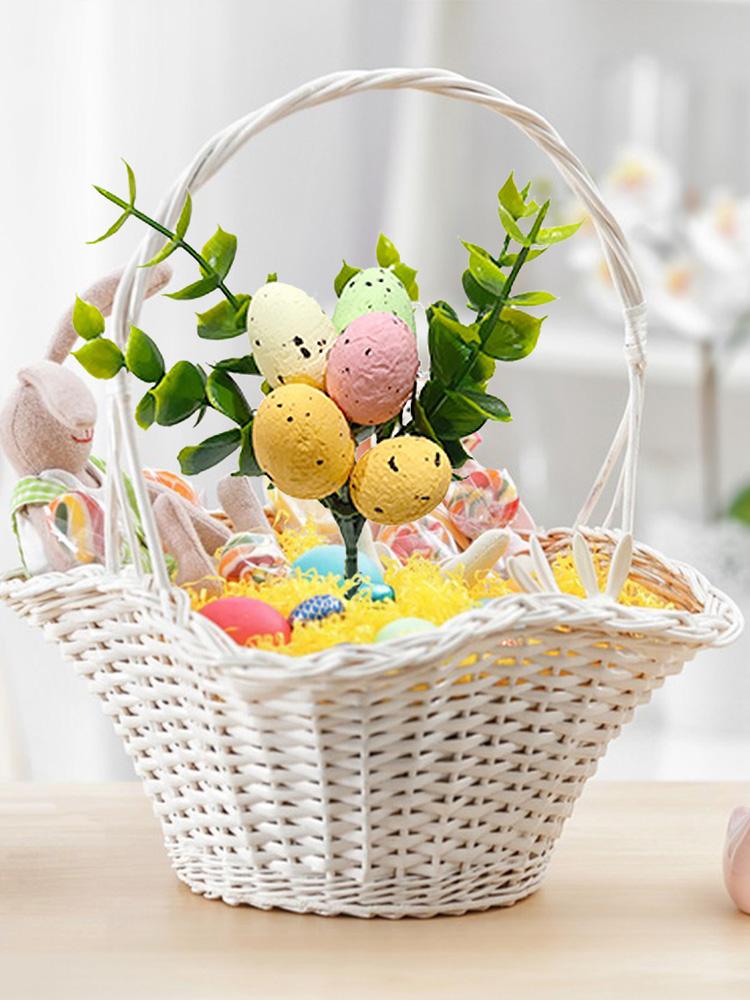 Artificial Easter Egg Branch Plastic Foam Easter Egg Pick Decoration for Hotel Restaurant Home Party