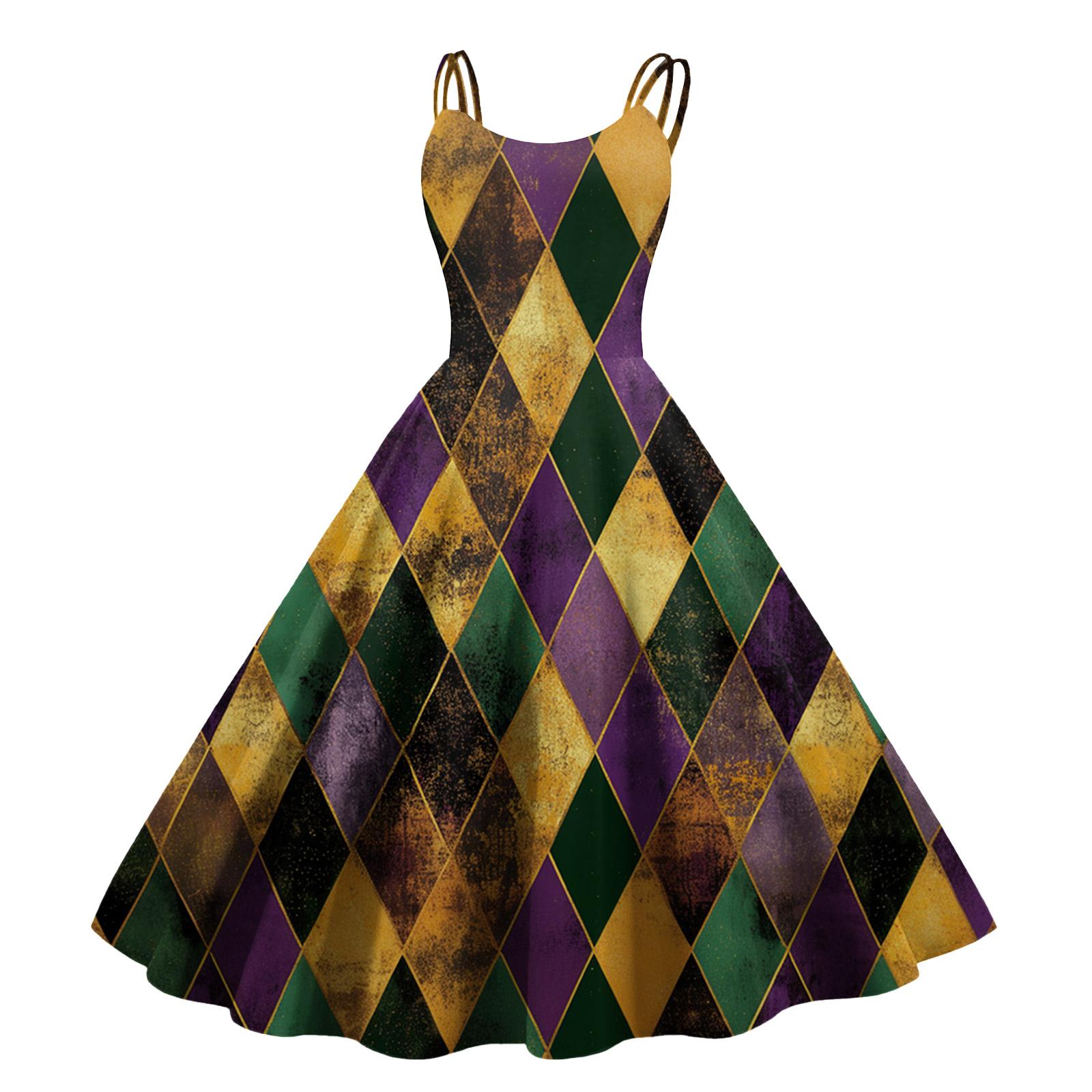 

Women s Halloween Print Sexy Off-The-Shoulder Punk Vintage Dress XXL