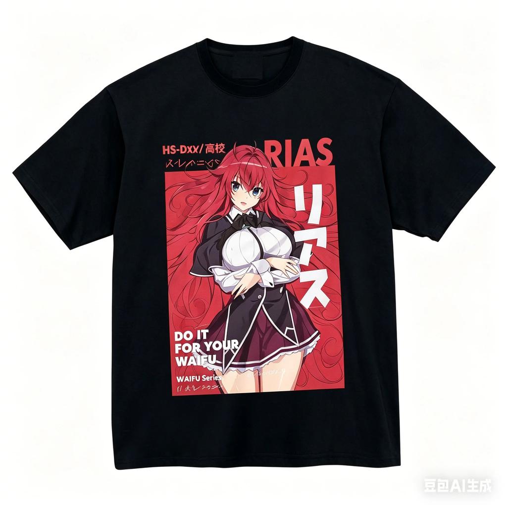 Vibrant Retro Anime Graphic T-shirt Featuring Saeko Busujima from Highschool of the Dead for Dedicated Anime and Manga Loving Fans