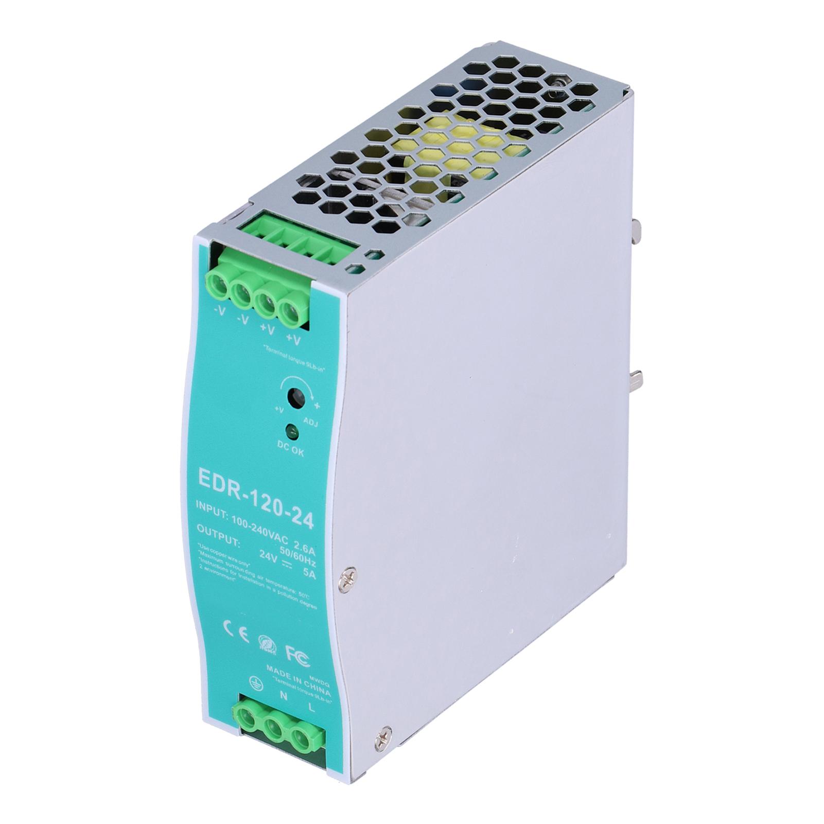 

EDR12024 Rail Power Supply Industrial 5A 120W Stable Rail Power Supply AC100240V