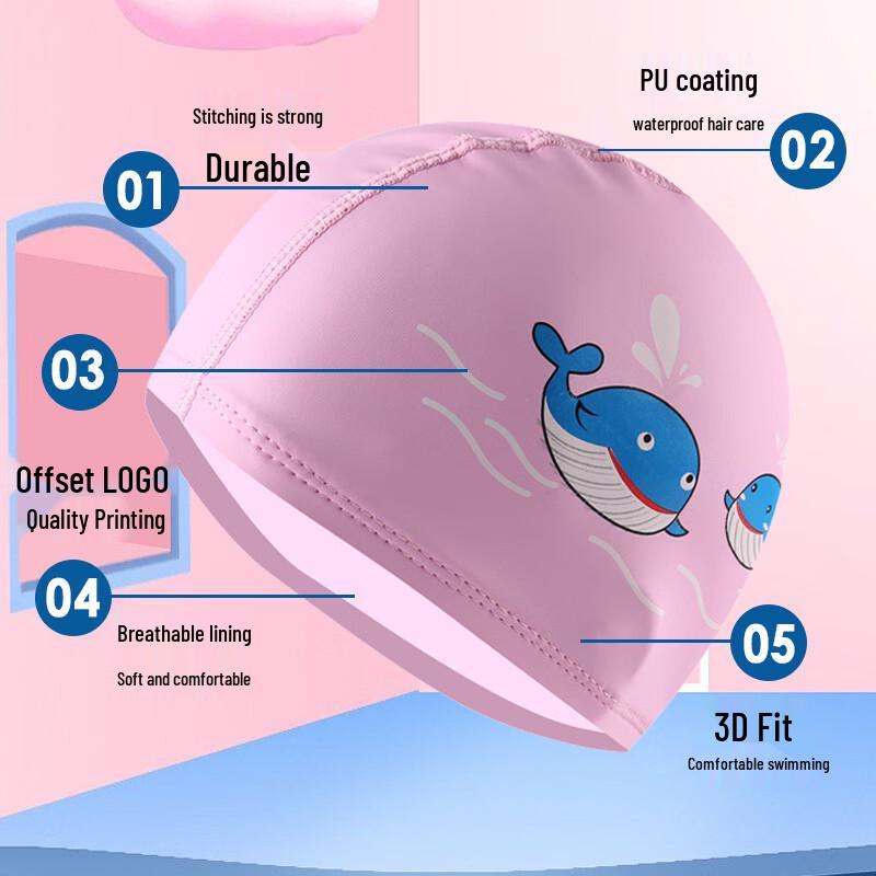 Kids Cartoon Waterproof Swim Cap