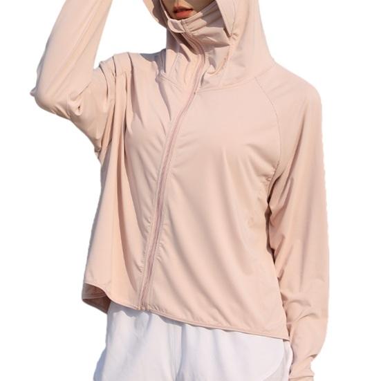 

Women s Sun Protection Hoodie Jacket Lightweight Long Sleeve Sun Shirts Full Zipper Athletic Jacket with Pockets for Hiking Outdoor
