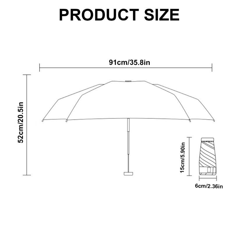 Oil Painting Umbrella Folding Rain Umbrella Travel Umbrella Small Umbrella Folding Umbrella Rain & Sun Umbrella
