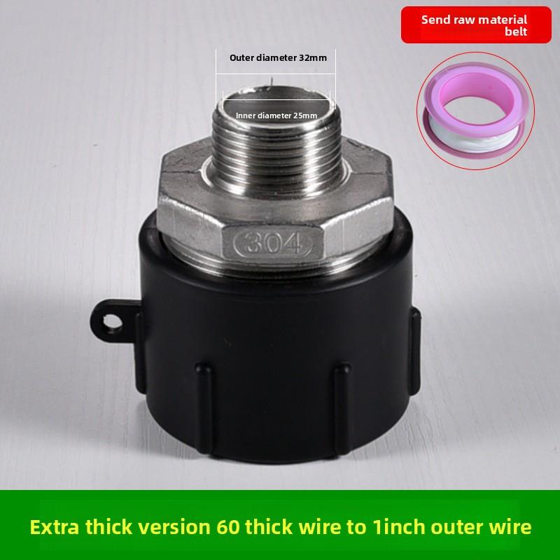 IBC Tank Tap Adapter S60X6 Coarse Thread Garden Quick Connect Faucet Alloy Tank Tap 1/2'' 3/4'' 1000 Liter Ibc Tank ValveFitting