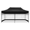 Faltpavillon - Tourtecs 3x6 m - Schwarz - Transparente Wände - Verzinkter Stahlrahmen