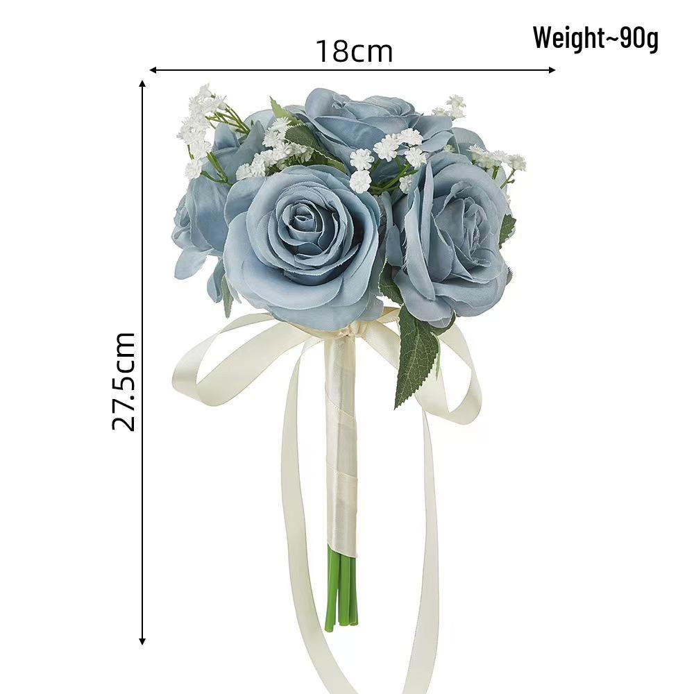 Korean Style White Artificial Bridal Bouquet for Creative Western Weddings