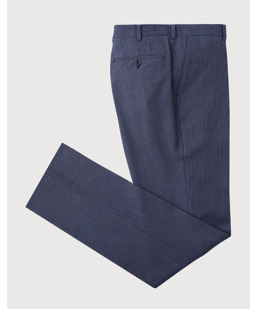BRUNOBAFFI Textured Blue Slim Fit Suit Pants_Mangbxs2111