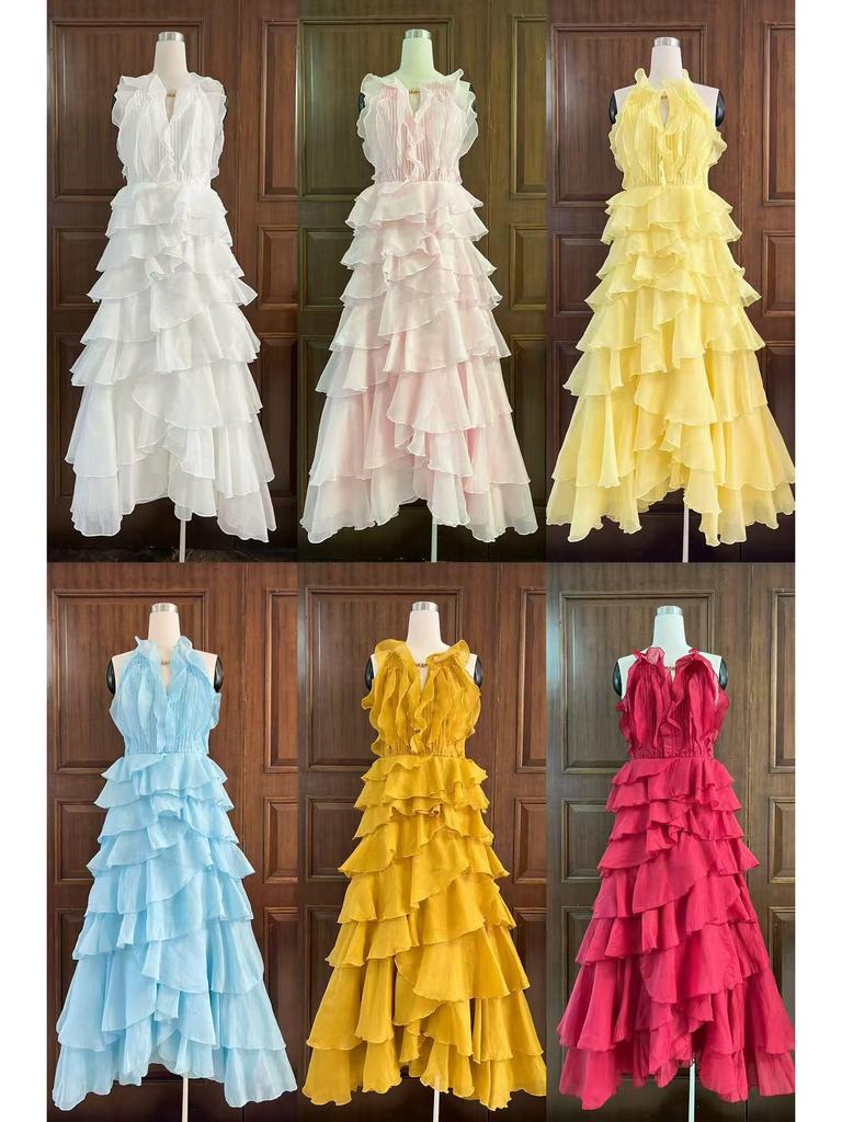 Elegant High-End Tiered Peplum Dress with Irregular Hem