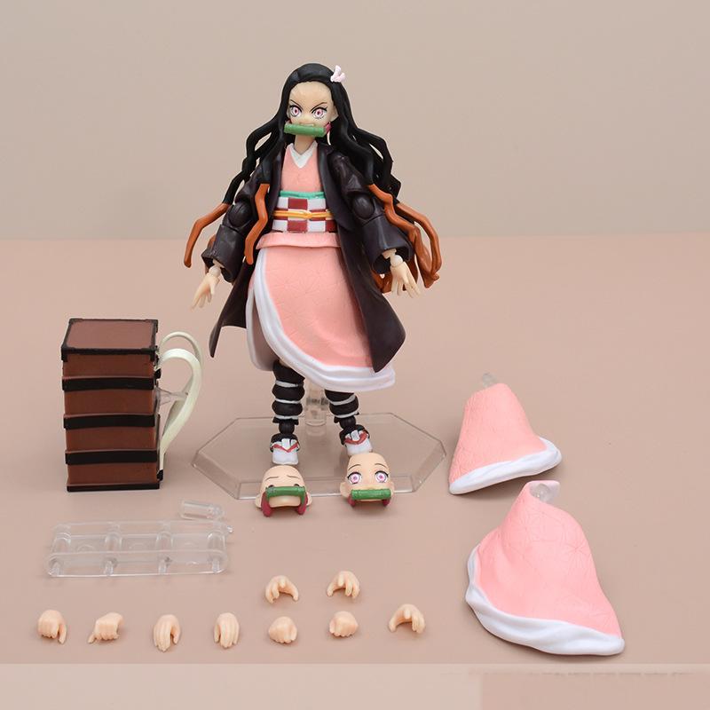 

Набір ручних фігурок Demon Slayer Figma - Ейджіро Ікуцукі 553 з Канджюро Камадо Мімі Койомі та Саюрі Кацурагі для демонстрації