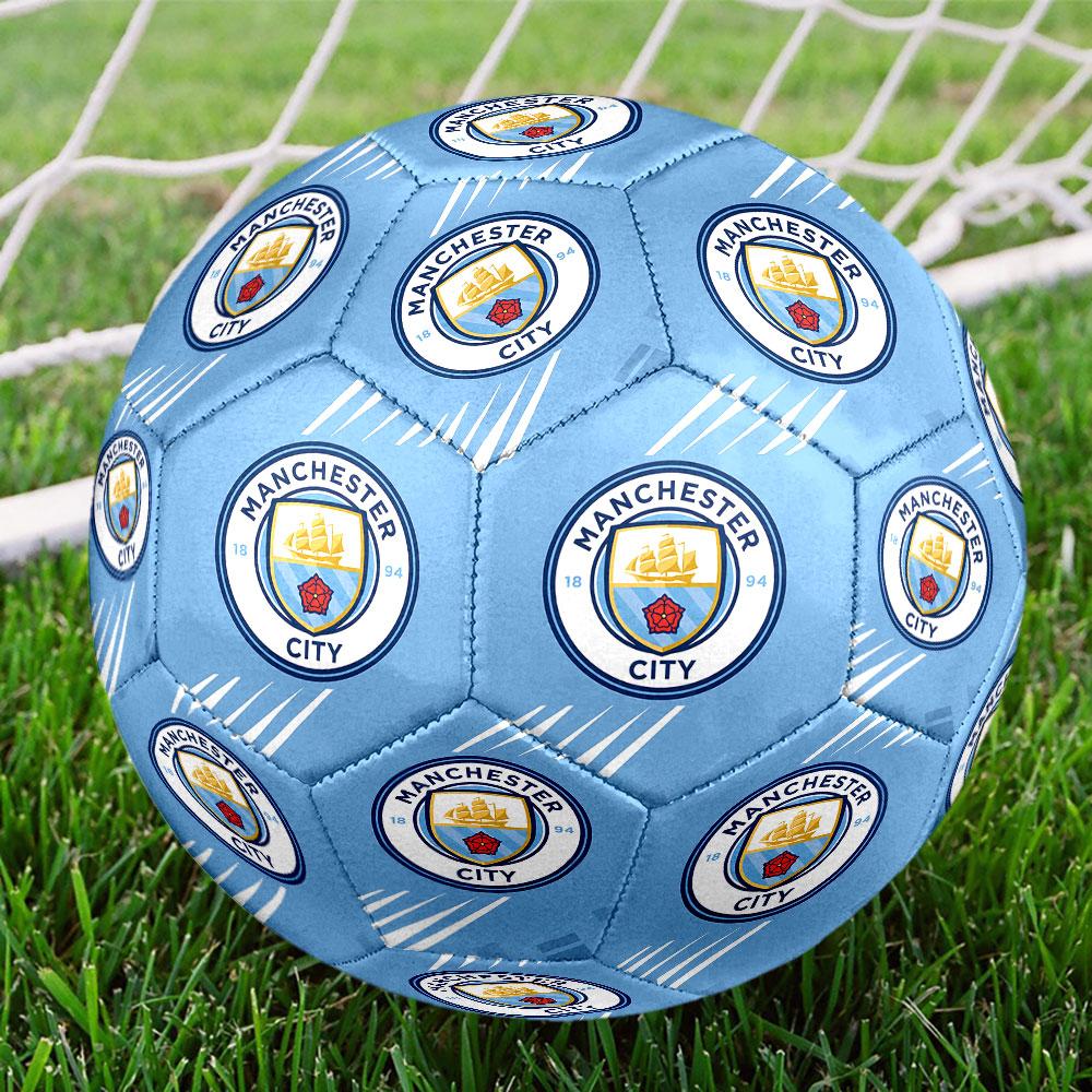 1pc Manchester City F.C Soccer Ball Size 5 Indoor Soccer Ball Fashion Colorful Backyard Game - Great For Sports Fans Gift HE73