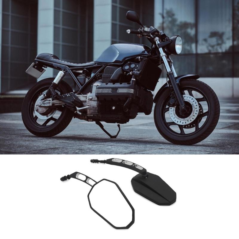 2Pcs Aluminum Rear View Glass Motorcycle Glass Replacement Rearview Glass Motorbike Accessories