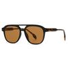  Fashion Double Bridges Square Men Luxury Sunglasses Retro Women Tea Gradient Shades UV400 Sun Glasses