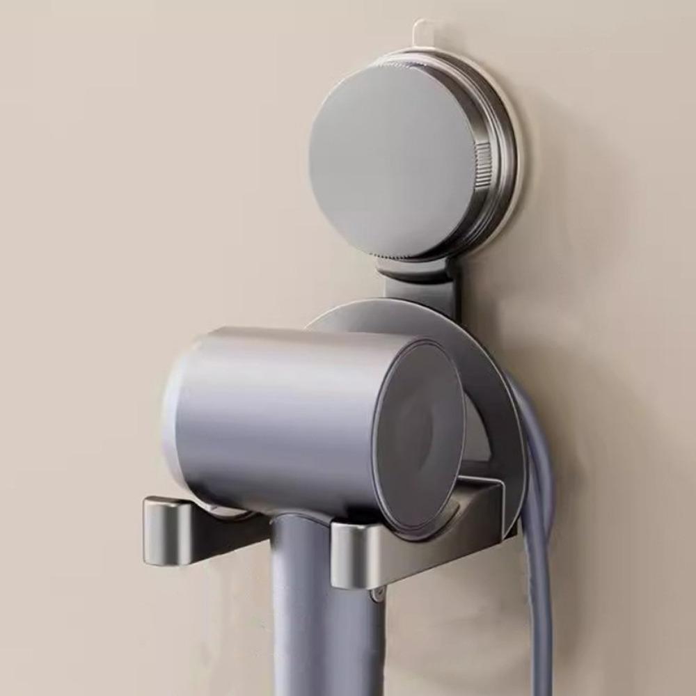 Space Saving Suction Cup Hair Dryer Holder Wall Mounted Blow Dryer Hanger for Home