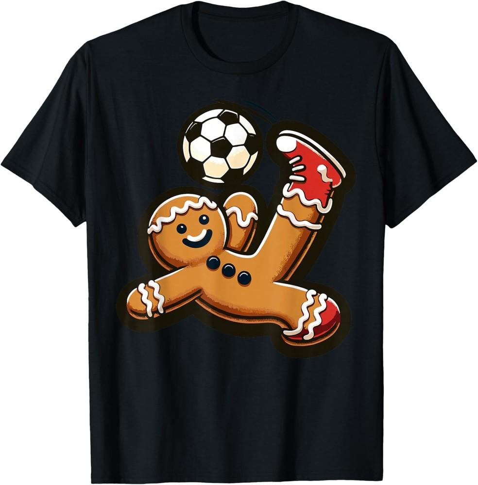 Lebkuchen spielt Fußball Fallrückzieher, Weihnachts-T-Shirt