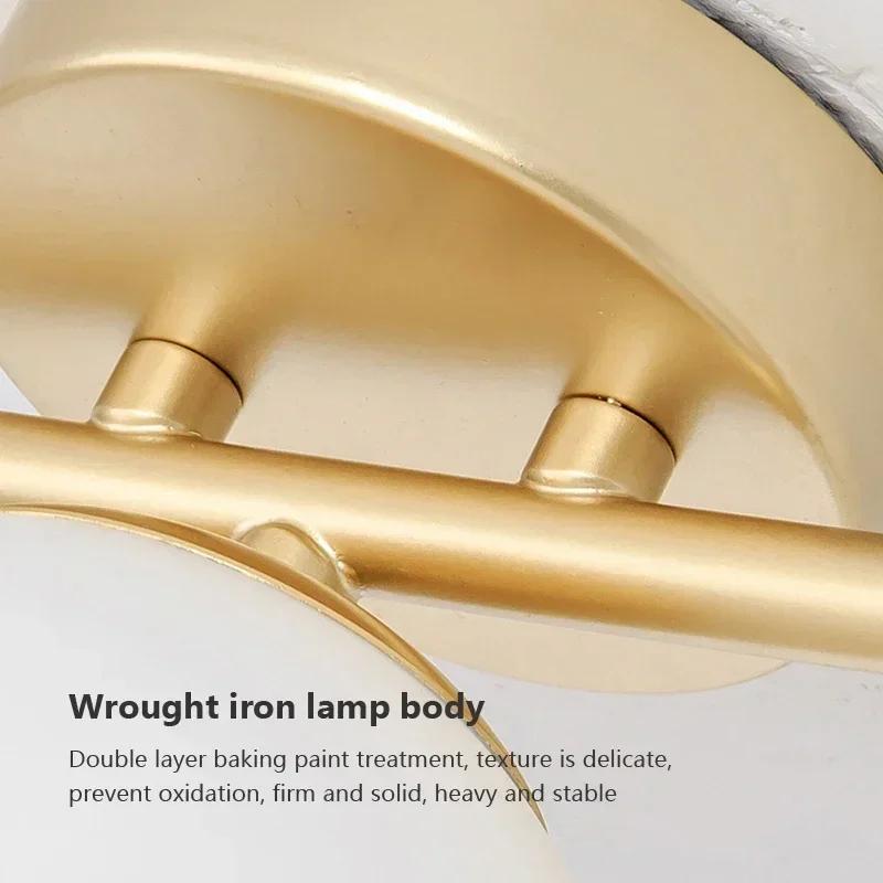 Lampă de perete din sticlă LED, creativă, bilă albă, lampă LED pentru hol, intrare, garderobă, balcon, dormitor, corpuri de iluminat pentru sufragerie