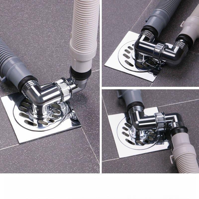 Washing Machine Drain Cover Connector | 2-In-1, Odor-Proof, Overflow-Proof, Three-Way Universal Drain Adapter | Plastic Material