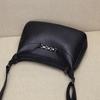 YUYULA Crossbody Bag, Leather Handbag, Shoulder Bag, Black