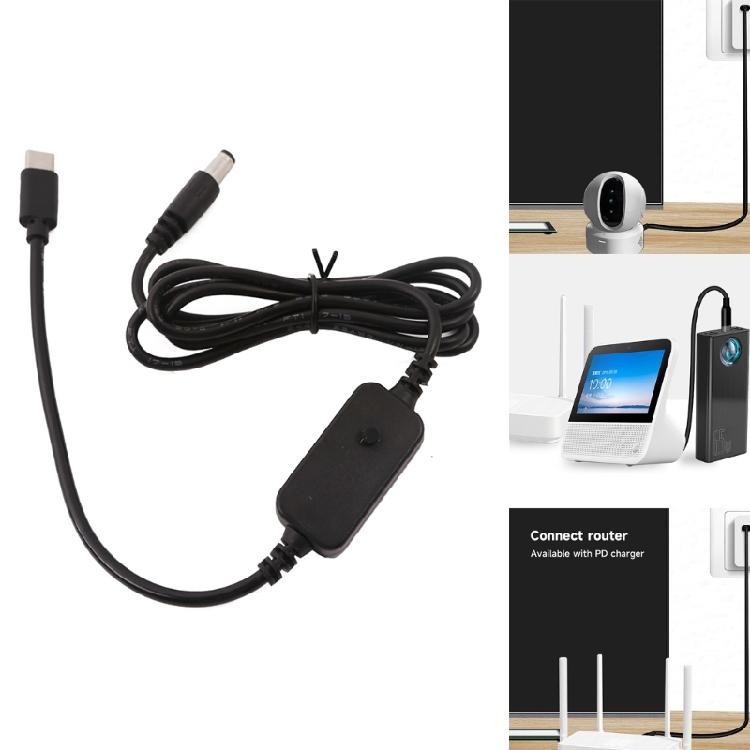 Type C Cable with Adjustable Voltage for Camera, Router, Laptop, and More