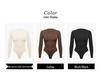 Hot-Selling European & American Style Slim-Fit Long Sleeve Bodysuit: Comfortable, Breathable, Seamless T-Shirt for Spring/Summer