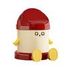 Desktop Trash Can Cute Eyes Design Cartoon Shape Lightweight Portable Flip Cover Trash Can Kitchen Office Waste Bin