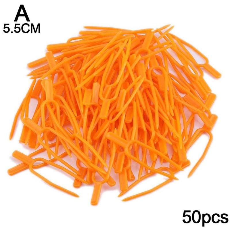 

50 шт. садовых пластиковых вилок для посадки клубники и арбуза, альпинистская рамка, фиксатор для стебля растения, крепежный зажим 5 см/6,5 см