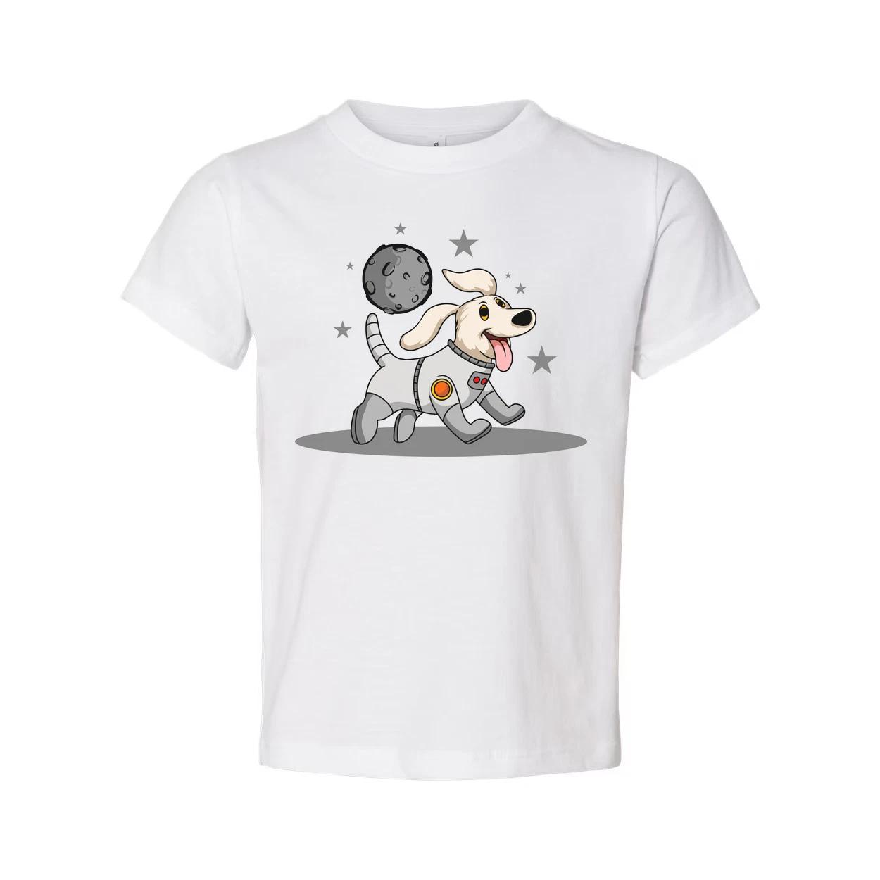 

Space Dog In Spacesuit Cartoon Graphic Tee For Adults Unisex Casual Shirt With G S