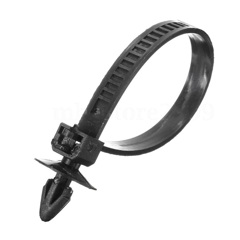 100 sztuk Push Mount Winged Cable Ties Harness Straps Szybkozłączne zarządzanie przewodami do łączenia podwozia i nadwozia samochodu