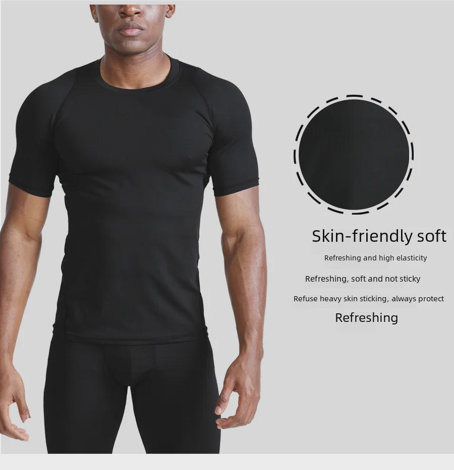 Pánské rychleschnoucí letní sportovní tričko - s krátkým rukávem, přiléhavého střihu