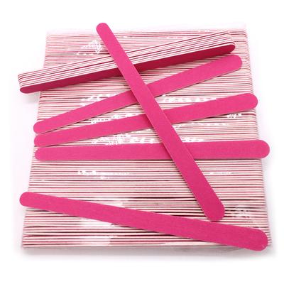 10Pcs Rose Red Washable Nail File Long Style Sand Double Sided Polishing Tools Professional Sandpaper Nail Carentry Salon
