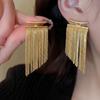 1 Pair Glamorous Luxury Tassel Earrings Gold/Silver Elegant Drop Earrings Bling Dangle Earrings for Women