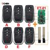 EoneBoss ET-01 Smart Remote For Toyota Land Cruiser Levin Highlander Camry Corolla RAV4 Prado for Lexus Car Key Fob 4D 8A Global