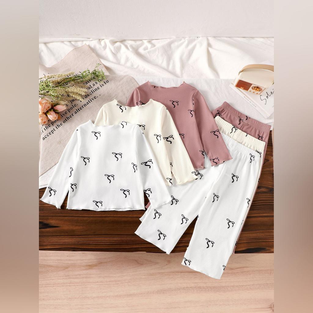 Kids Casual Long-Sleeve Set, Comfortable Daily Wear Outfits