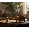 Brass Incense Burner Dhoop Dani Stand with Handle- 15 Cms(Square)