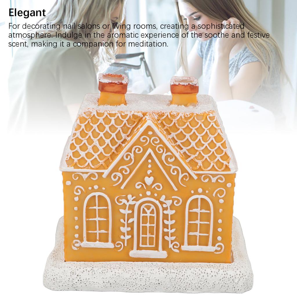 House Incense Cone Burner Log Cabin Incense Cone Burner Snowy Winter Incense Cone Burner for Nail Salon Living Room Decoration