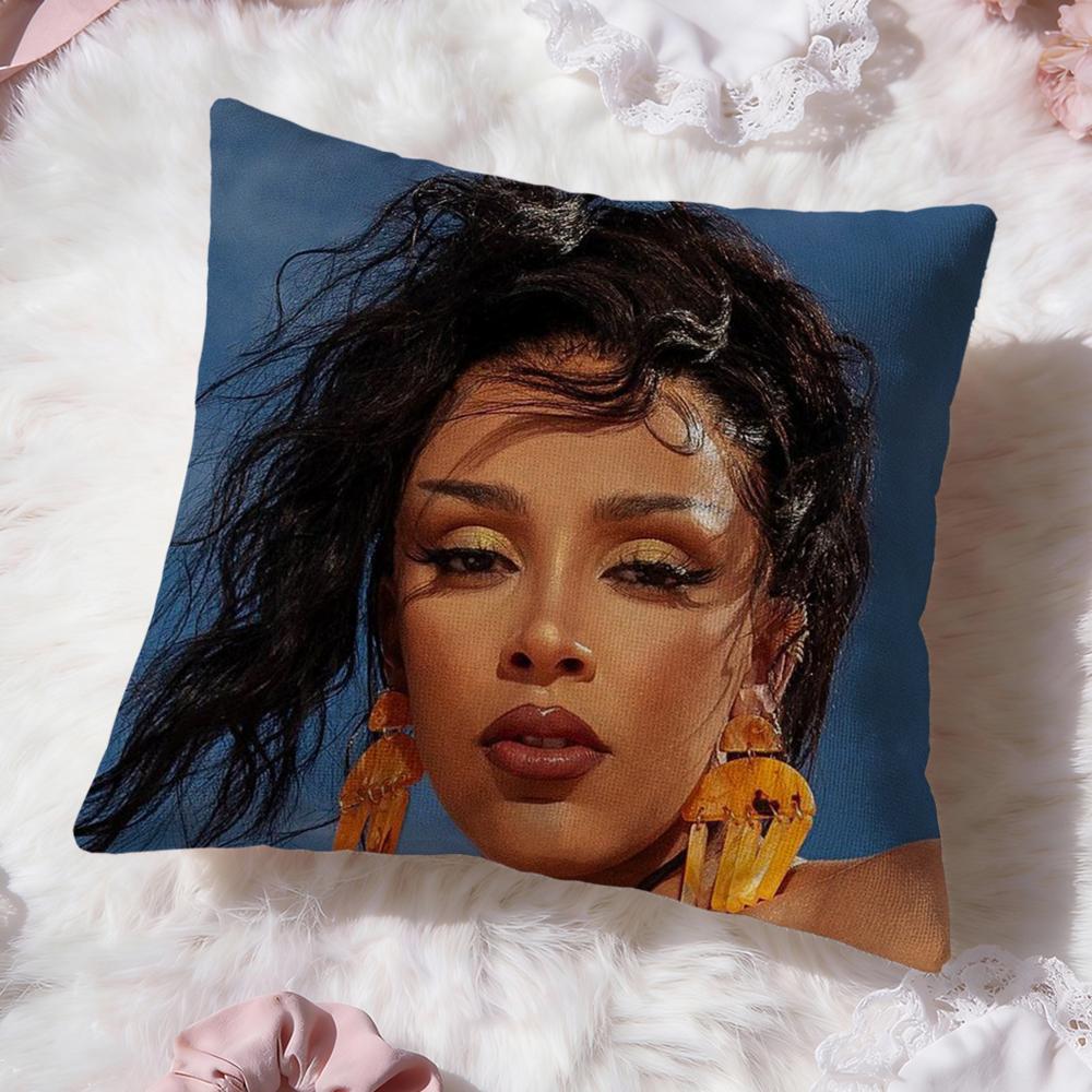 Singer D-Doja CatS Cushion Cover Premium Comfort Reversible Pillow Cove -Two in One Design for Any Room & Car Interior