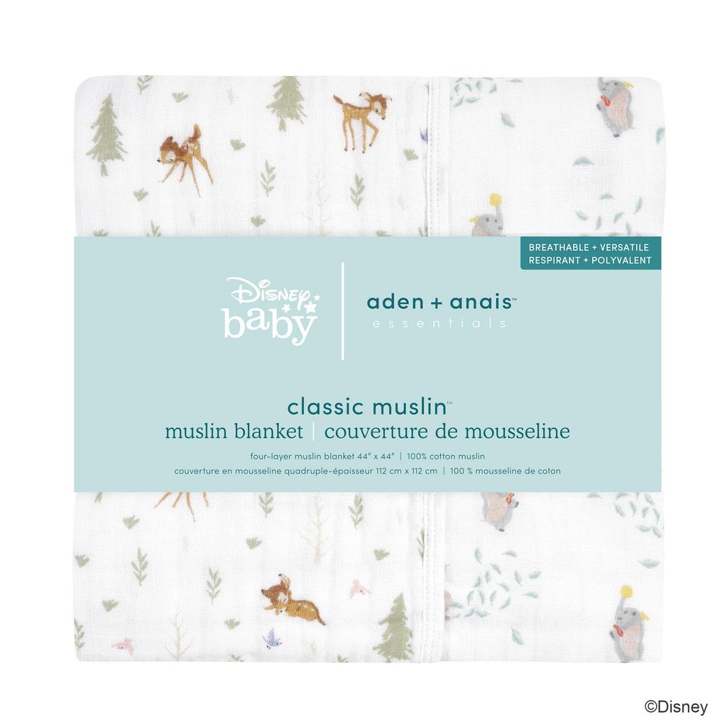 Aiden and Anais Essentials Japanese Genuine Muslin Cotton Blanket 1 Piece Aden Anais Essentials Disney Forest EMBC10023DI 112 X 112cm Baby Gift Baby