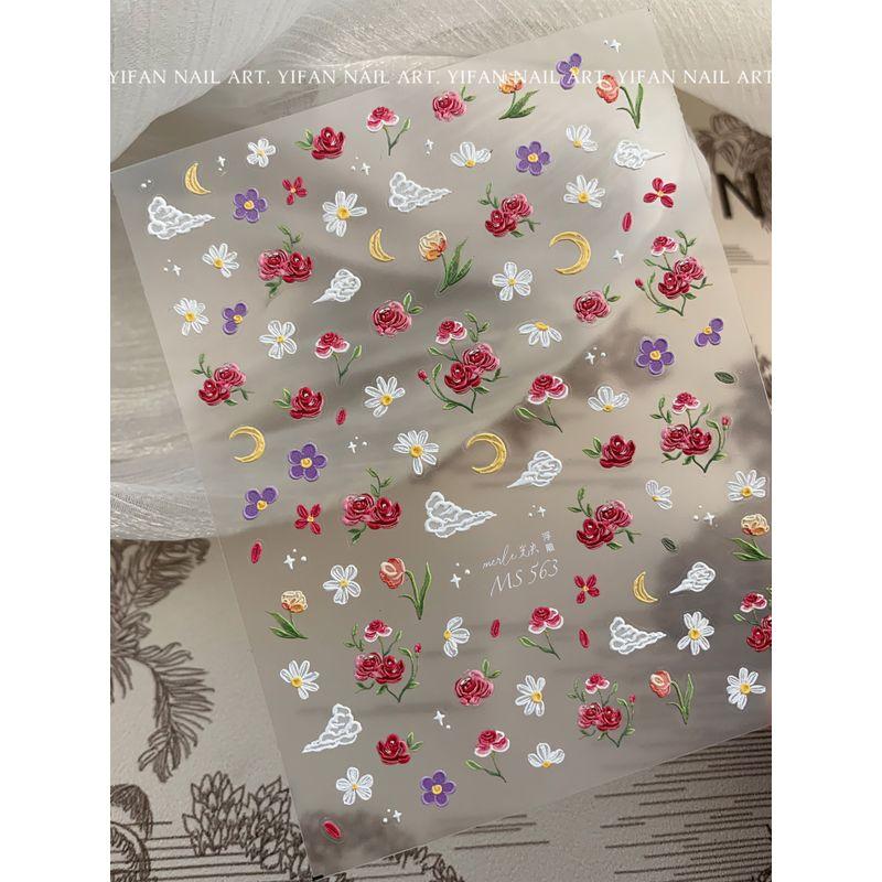 

Yifannail [Весенний цветок] Живопись маслом Сенс Сад Моне Весенний цветок Наклейка для ногтей J162p65 J162-1. [relief spring flowers. 1]]