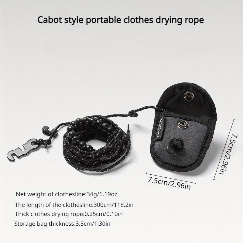 Tragbare 3-Meter Verstellbare Wäscheleine - Perlendesign für Outdoor-Camping & Reisen