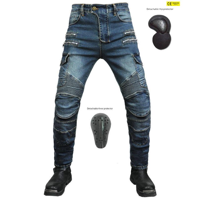 VOLERO + Jeans de motocicleta para homens e mulheres + Calças de trabalho de motocicleta com várias bolsas + Calças casuais + Protetor CE