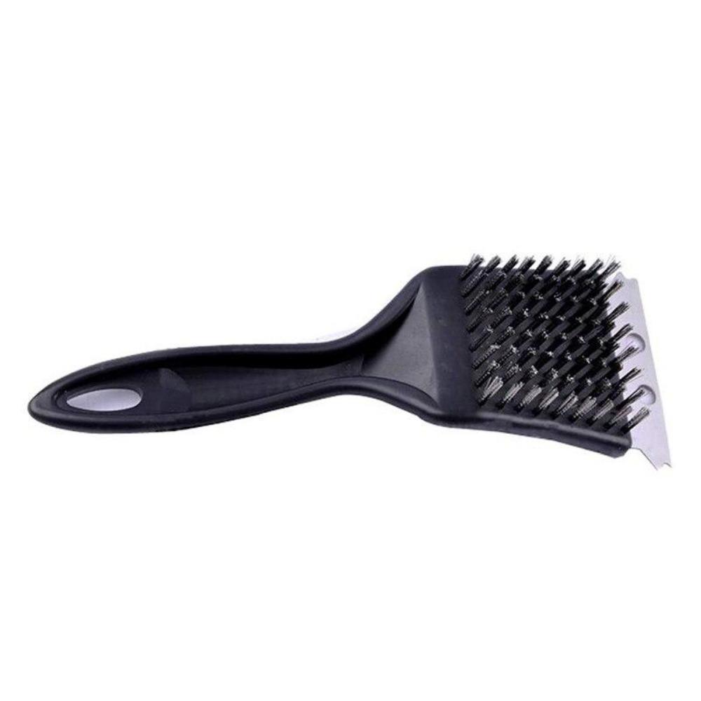 1PC kitchen appliance, barbecue grill brush, stainless steel wire brush, stainless steel scraper, barbecue grille cleaner, barbecue utensils and tools