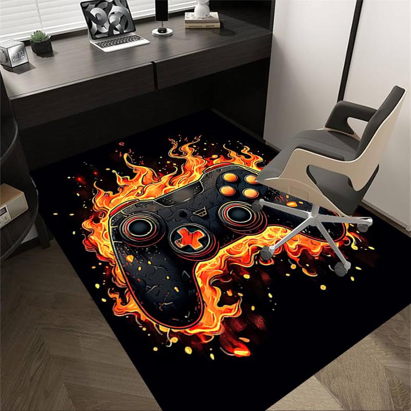 

1PC Gamepad Fire Extra Large Non-Slip Floor carpet, Office, family, bedroom, Studio - Large Area Rug,Longlasting Material-K0346 60cm by 90cm