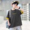 Short Sleeved Boys' T-shirt Summer Thin Version 2026 New Children's Summer Outfit Half Sleeved Pure Cotton Big Boy's Top