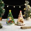 Christmas Resin Rotating Decorations LED Colorful Lights Multi Functional Elderly Music Box Christmas Gift Atmosphere Light
