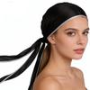 Silky Long Tail Durag Pirate Hat, Unisex Turban Headwrap, Fashion Hair Accessory for Men Women