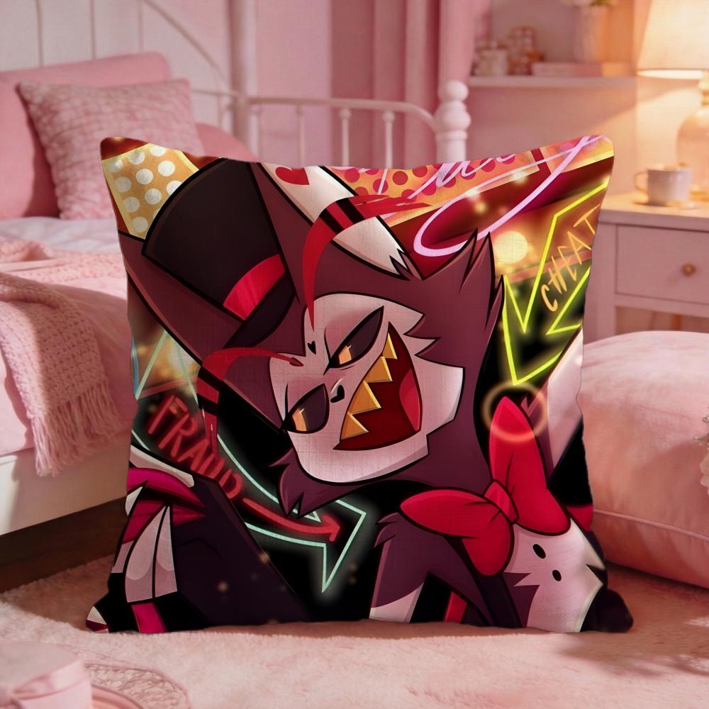 Hazbin HHotels Game Hot Cushion Cover Premium Comfort Reversible Pillow Cove Two In One Design For Any Room Car Interior