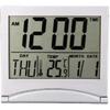 Folding Portable Desk Thermometer Calendar Alarm Clock - Digital Lcd Display Clock For Travel With Date Function