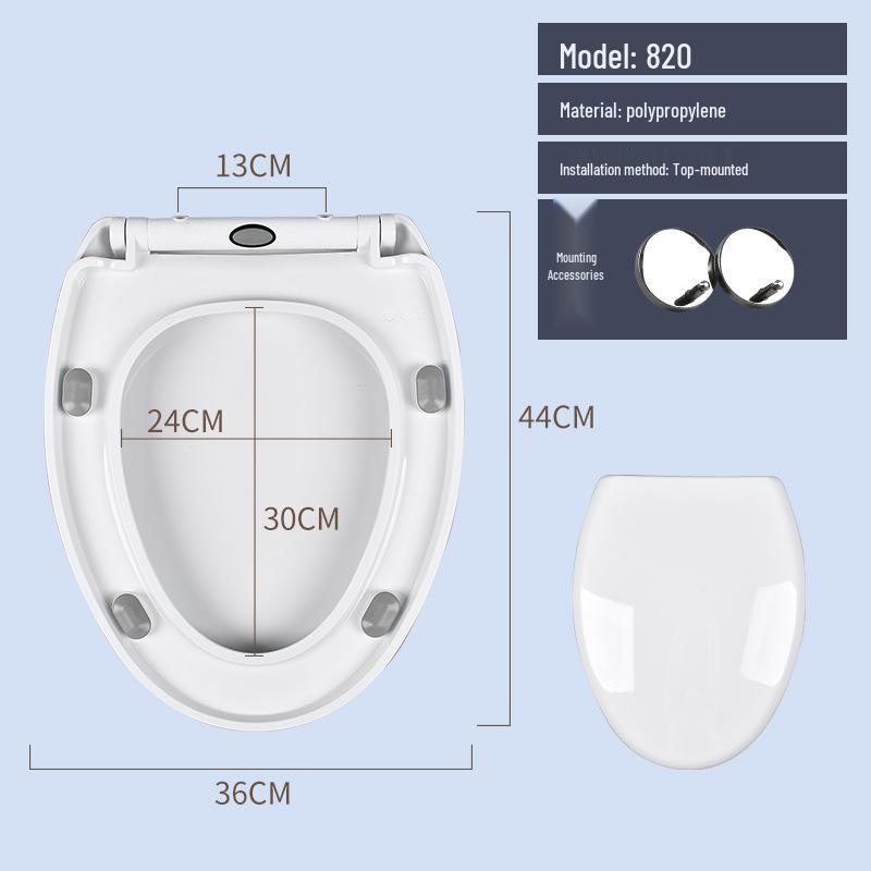 

U-образная V-образная быстросъемная крышка для унитаза с замедленным закрыванием, утолщенная