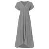 Womens Short Sleeve Casual Party Evening Club Long Maxi Dress