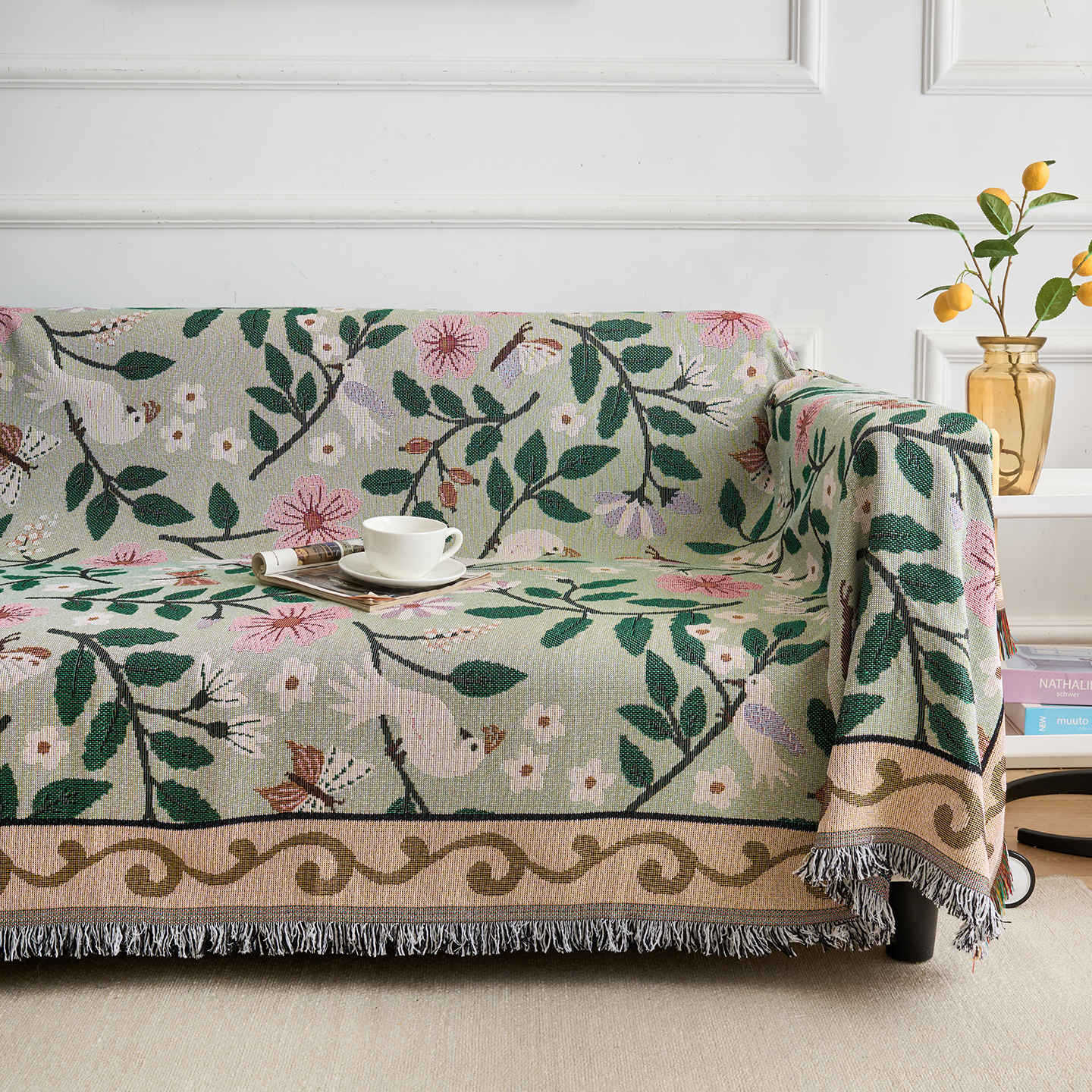 Bohemian Knitted Sofa Cover Full Size Cotton Throw Blanket 130*180cm